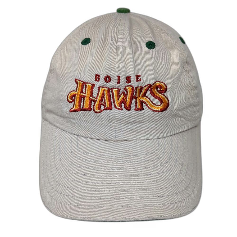 Boise Hawks MiLB New Era Cap Hat Tan One Size Embroidered Strapback Green Brim